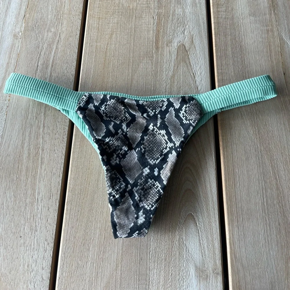 Indah Mint Ribbed Bikini Bottom - Picture 3 of 4